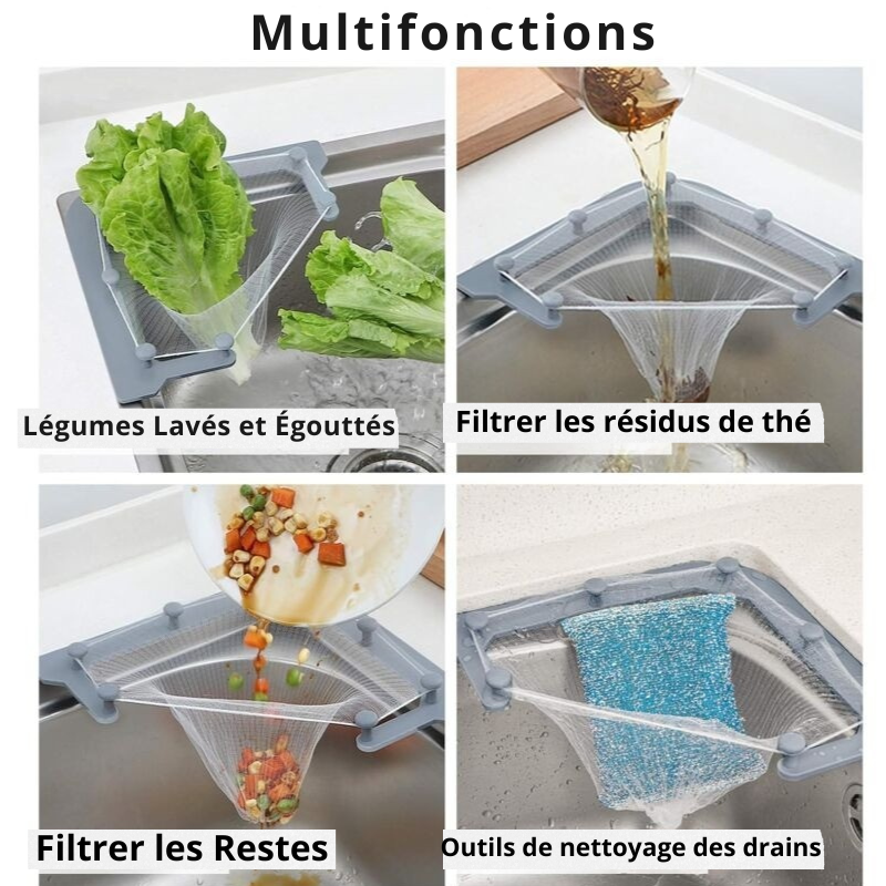 Filtre d’Évier Extensible Anti-Déchets + 50 filtres