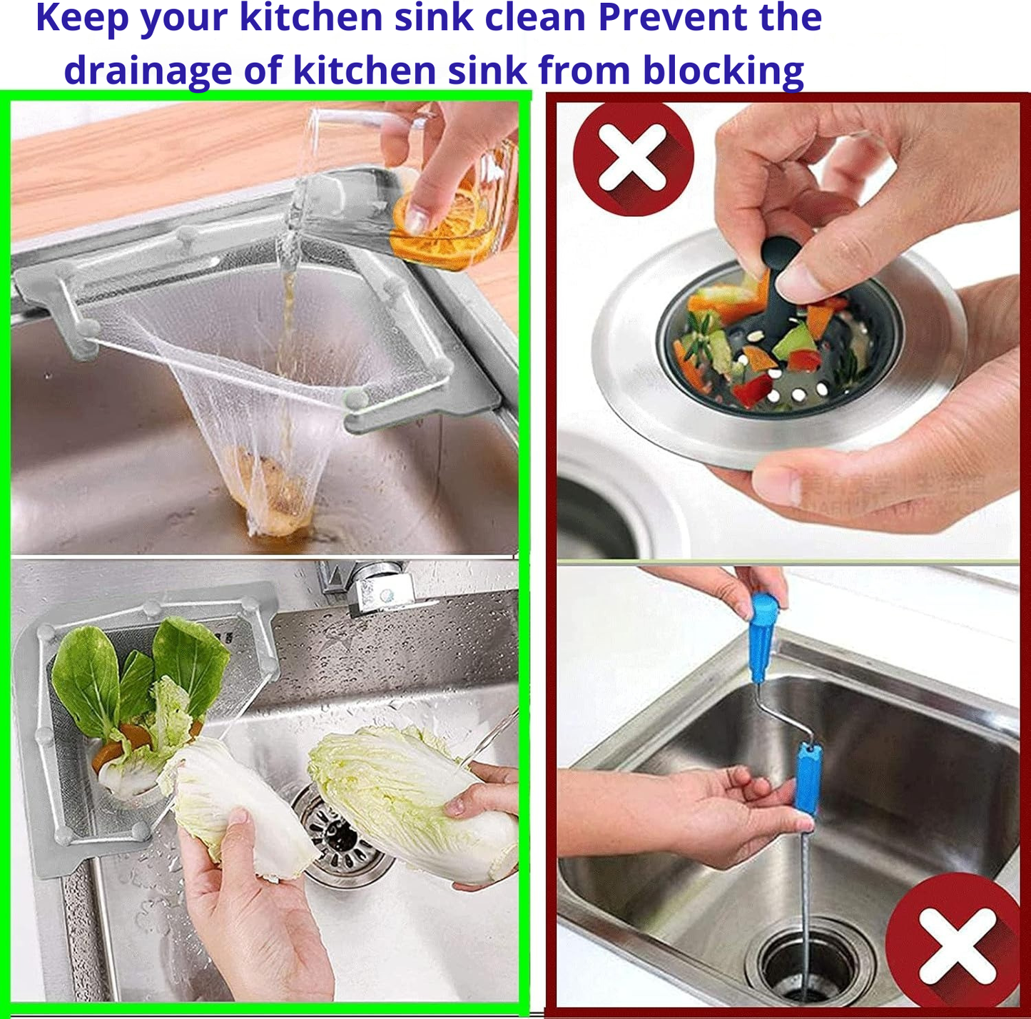 Filtre d’Évier Extensible Anti-Déchets + 50 filtres